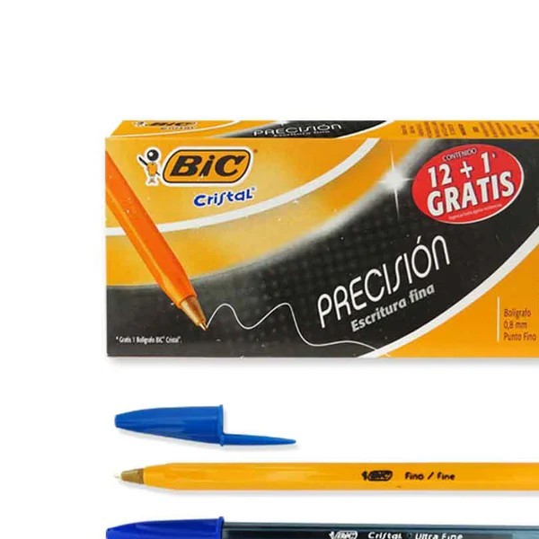 BOLIGRAFO CRISTAL PRECIS.F-290 0.8MM AZUL CAJA C12 BOLIGRAFOS